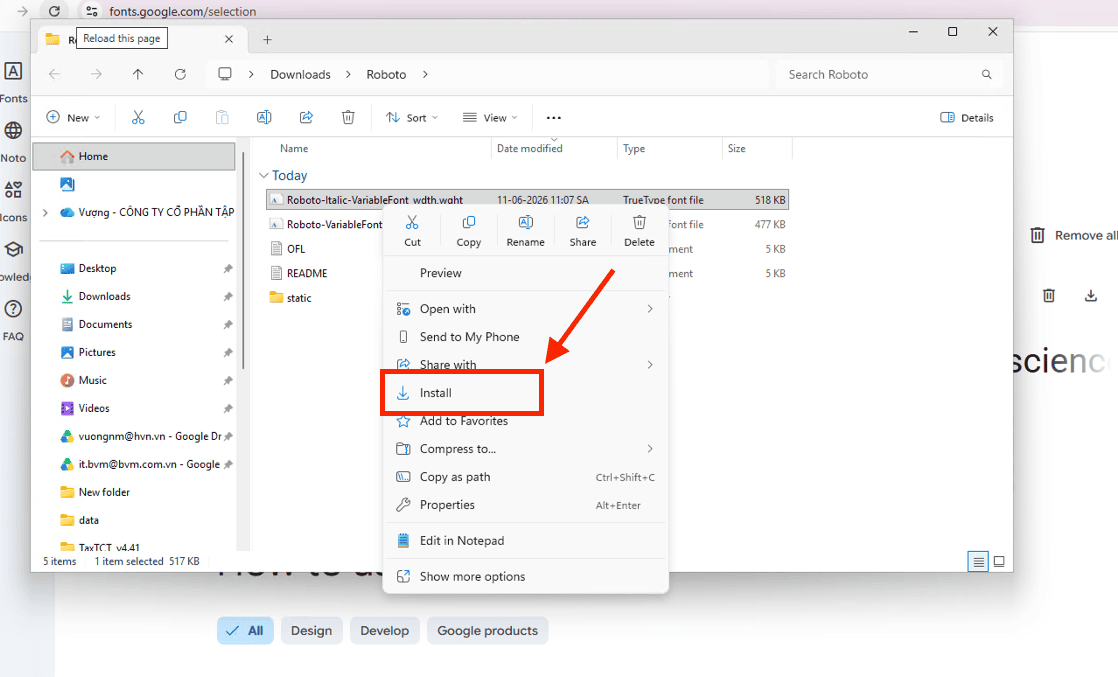 Cách cài đặt font chữ PowerPoint tiếng Việt đẹp