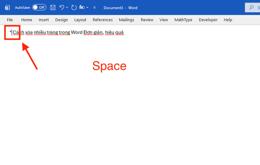 Sử dụng ký hiệu nhanh và phím Space (AutoFormat)