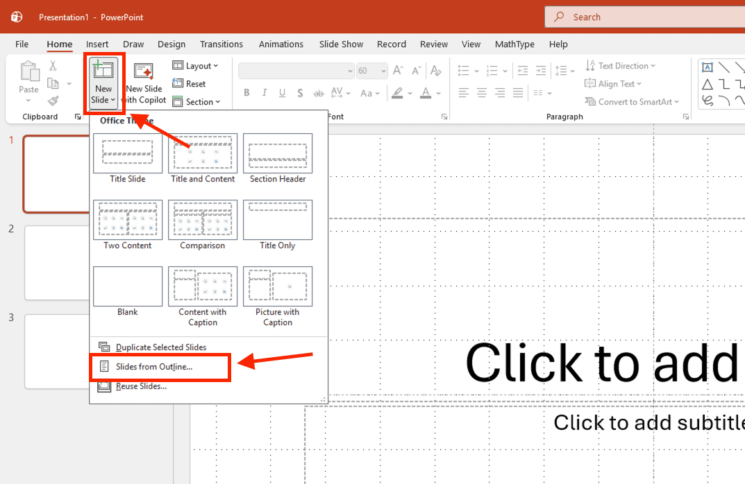 Chèn thêm slide trong PowerPoint tự động từ tệp Word