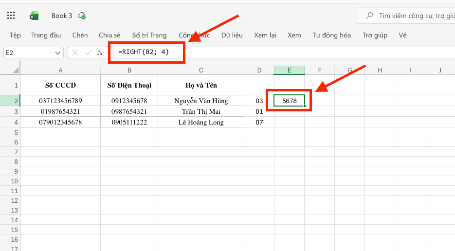 Các hàm tách chữ trong Excel cơ bản (LEFT, RIGHT, MID)