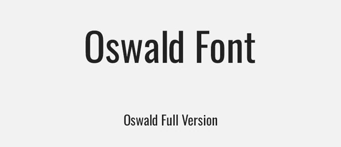 Oswald – Phông chữ mạnh mẽ cho tiêu đề dài