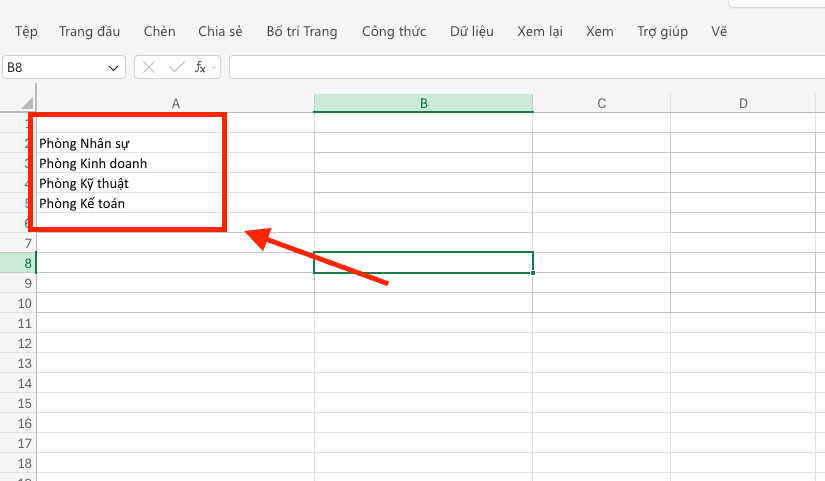 Cách tạo Drop List trong Excel từ một vùng dữ liệu có sẵn hiệu quả