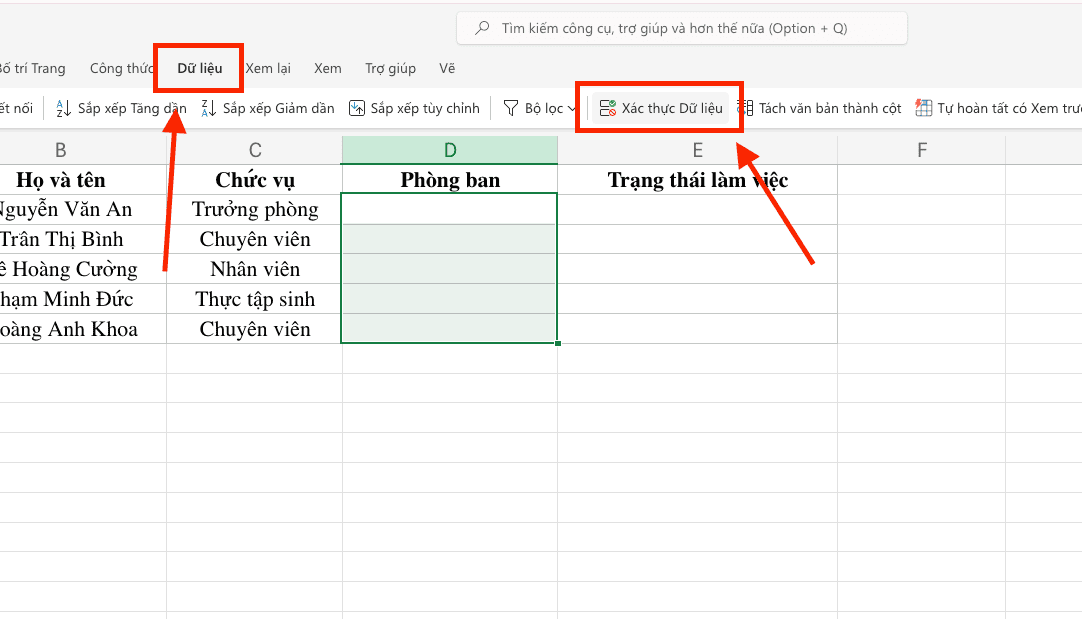 Cách tạo Drop List trong Excel từ một vùng dữ liệu có sẵn hiệu quả