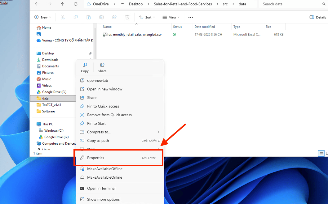 Khôi phục dữ liệu thông qua tính năng Previous Versions của Windows