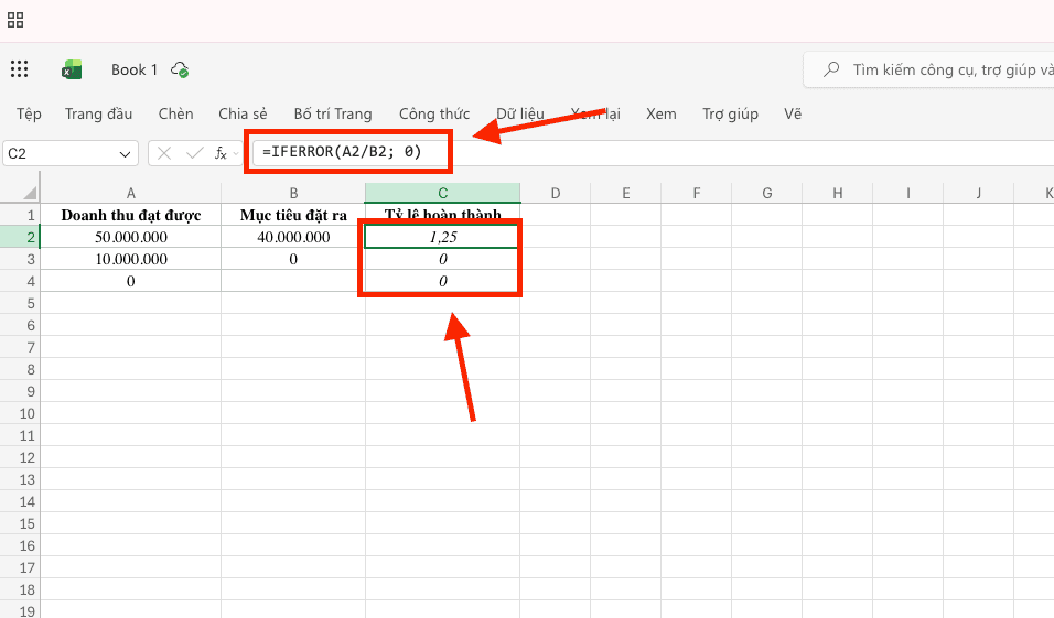 Cách xử lý lỗi #DIV/0! khi dùng hàm chia trong Excel