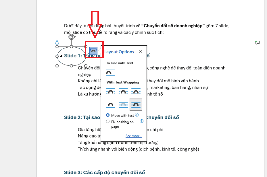 Khoanh tròn chữ trong Word bằng công cụ Shapes