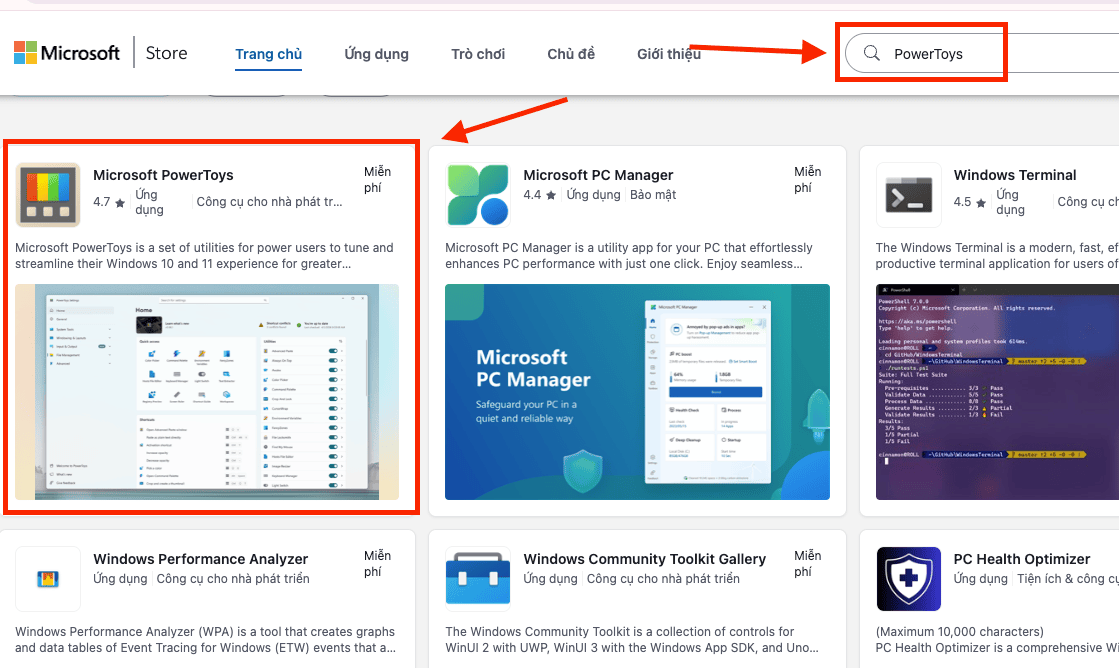 Cài đặt trực tiếp qua Microsoft Store (Đơn giản nhất)