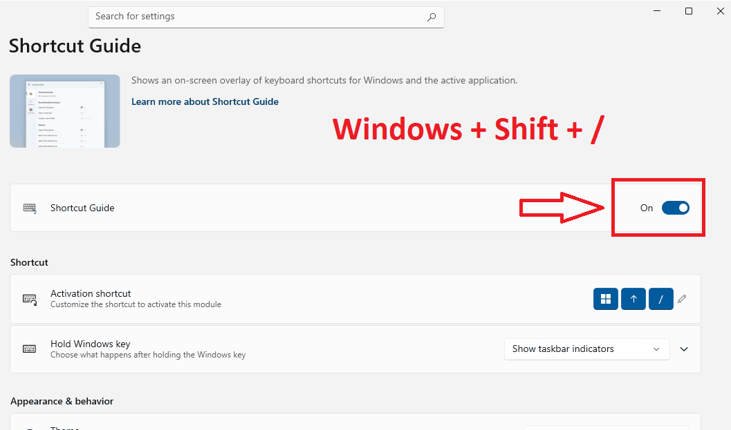 Shortcut Guide Cẩm nang phím tắt tức thì
