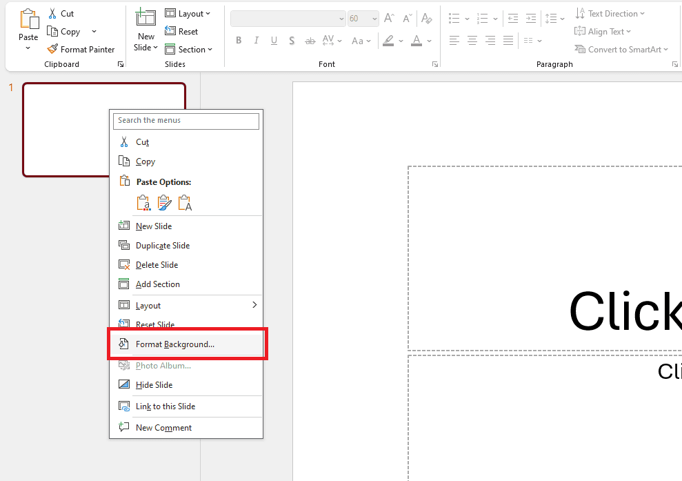 Cách chèn hình nền vào PowerPoint từ máy tính