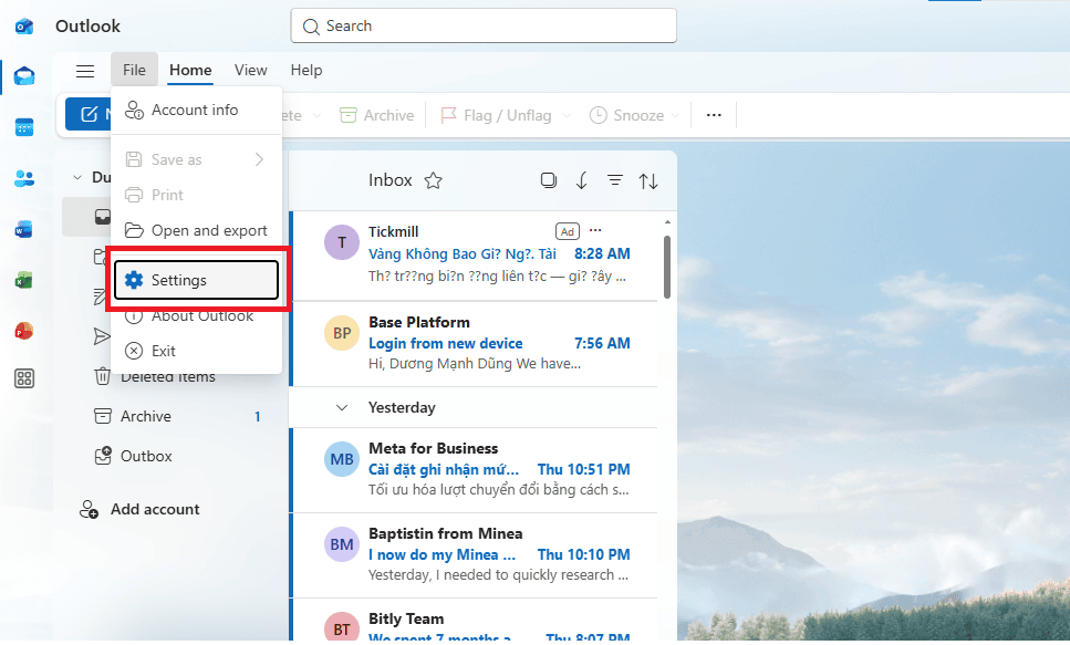 Tạo và gán các thể loại màu trong Outlook