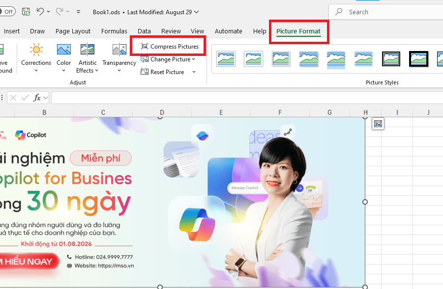 Nén hình ảnh và thu gọn vùng dữ liệu sử dụng (Used Range)