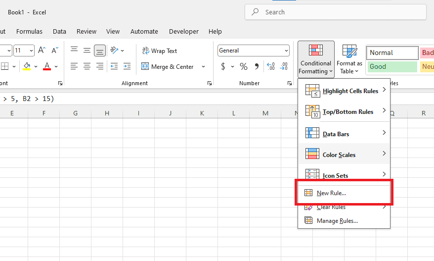 Ứng dụng hàm AND trong Định dạng có điều kiện (Conditional Formatting)