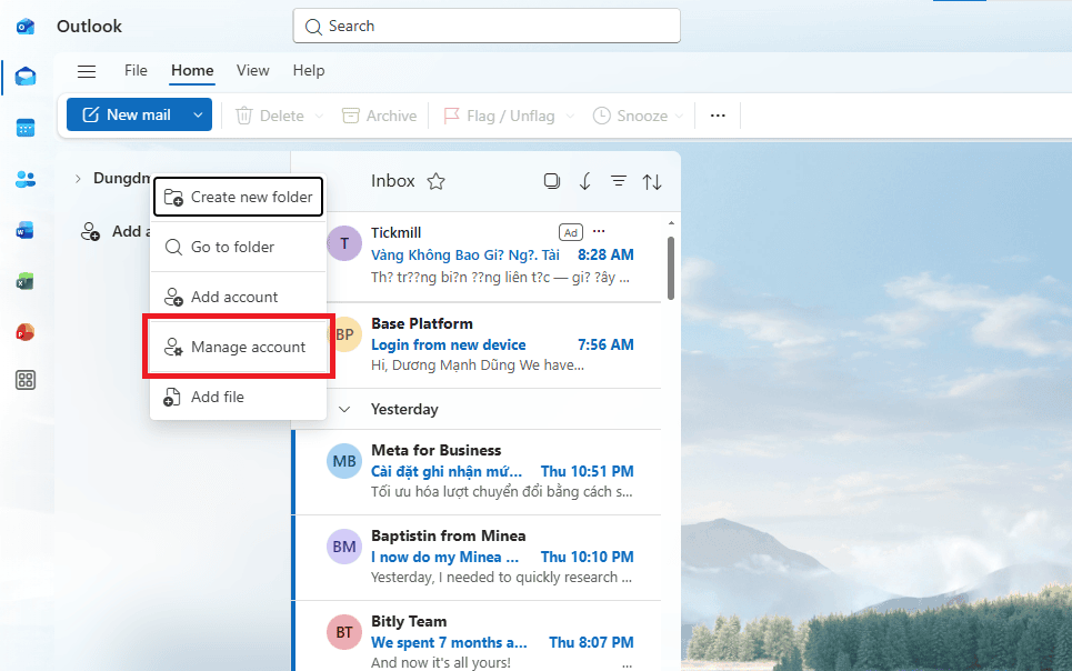 Tạo và gán các thể loại màu trong Outlook
