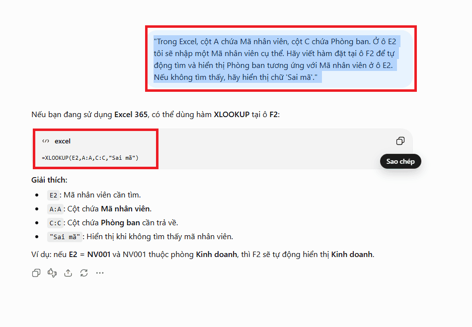 Tạo hàm dò tìm nhiều điều kiện (Dùng XLOOKUP hoặc INDEX/MATCH)