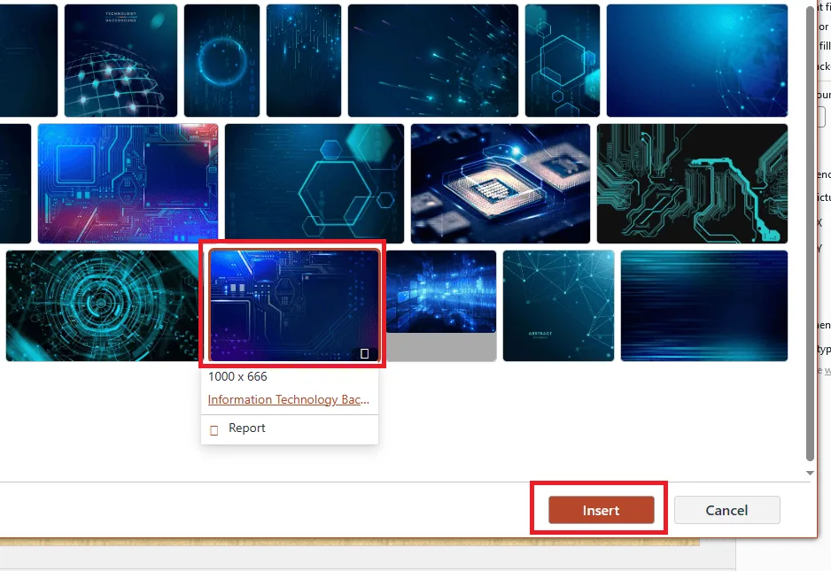 Tìm kiếm hình ảnh qua Bing Image Search (Online Pictures)