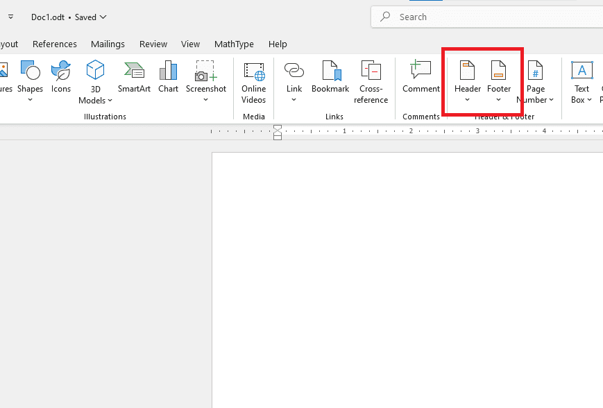 Thao tác tạo Header and Footer bằng mẫu sẵn có (Built-in)