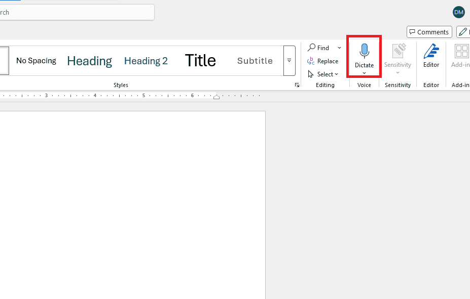 Sử dụng tính năng Dictate trực tiếp trên Microsoft Word (Windows/Mac)