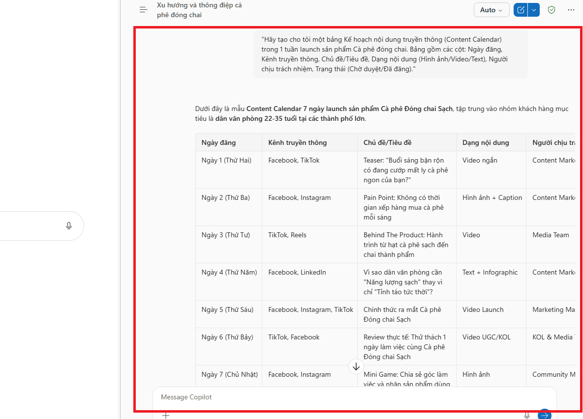 Xây dựng kế hoạch nội dung (Content Calendar)