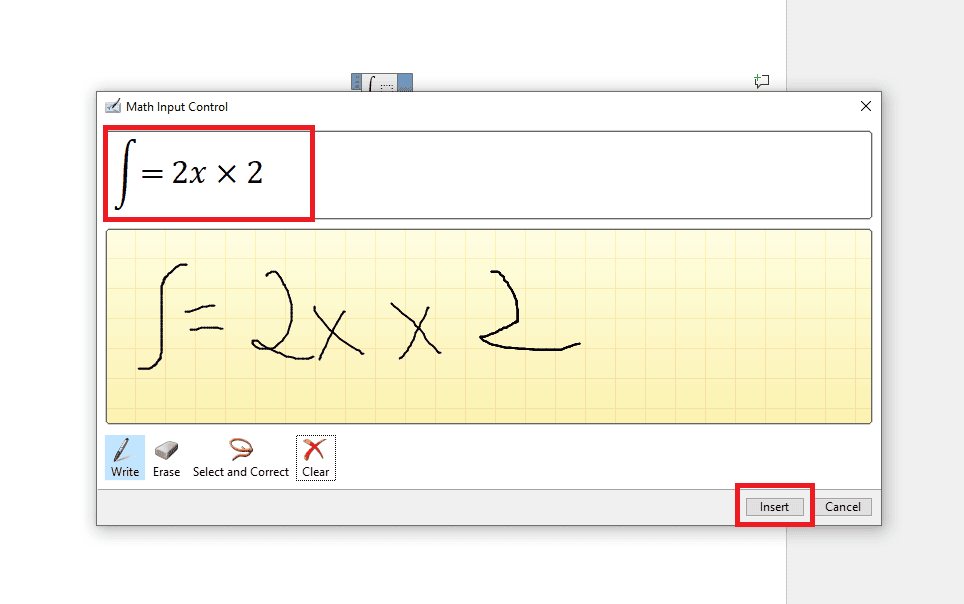 Các bước sử dụng Ink Equation cơ bản