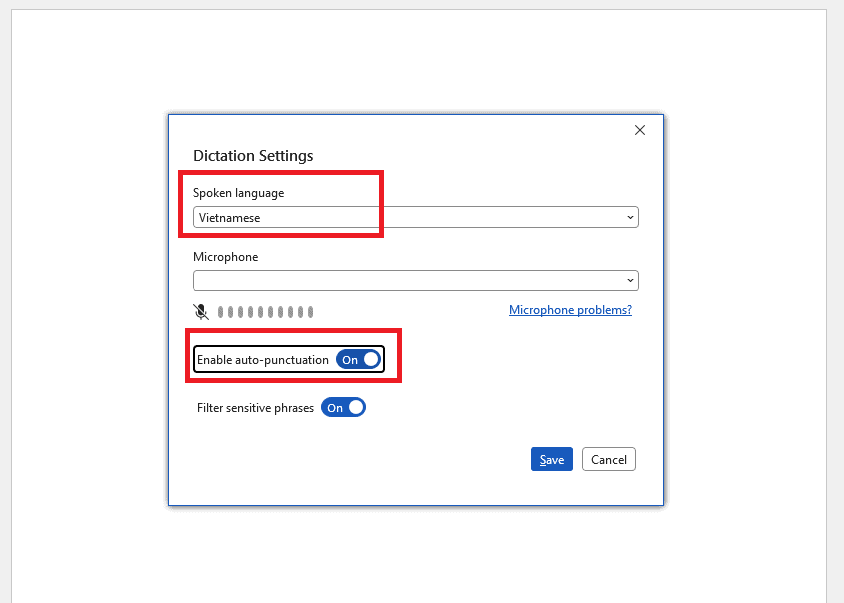 Sử dụng tính năng Dictate trực tiếp trên Microsoft Word (Windows/Mac)