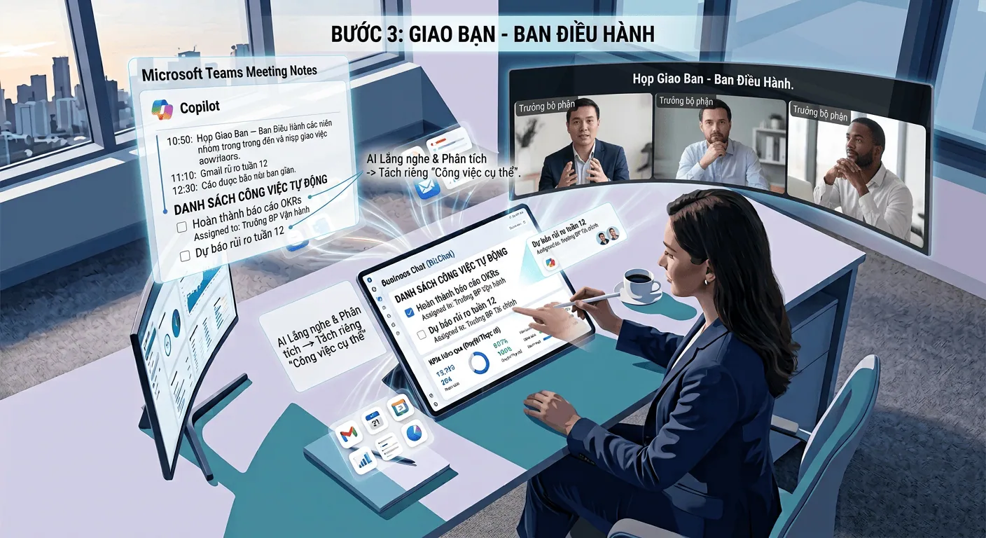 Tổ chức họp giao ban và giao việc