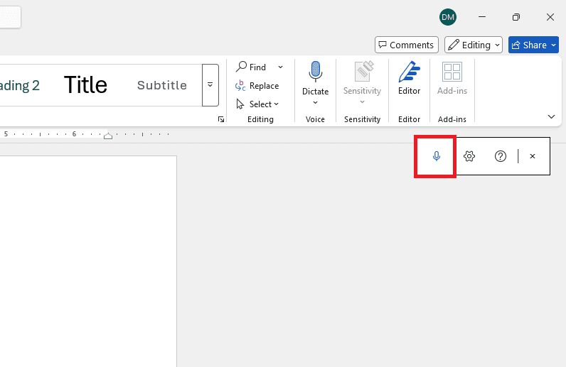 Sử dụng tính năng Dictate trực tiếp trên Microsoft Word (Windows/Mac)