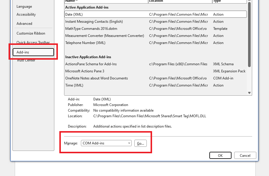 Vô hiệu hóa các Add-ins gây xung đột trong Word