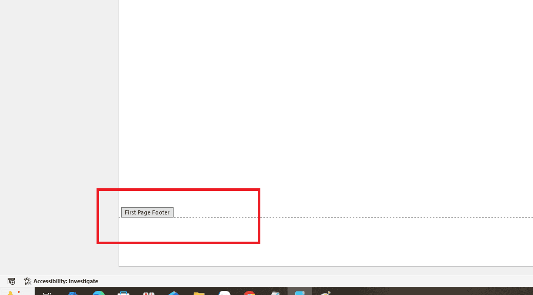 Các bước thực hiện bằng tính năng Different First Page